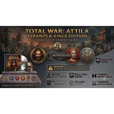⚔️ Total War: Attila Tyrants & Kings Edition Steam КЛЮЧ ✅ GLOBAL | +2 DLC