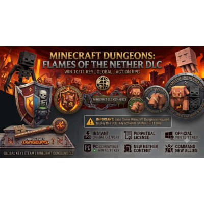 🔥 Minecraft Dungeons Flames of the Nether DLC ✅ КЛЮЧ Win 10/11 | GLOBAL