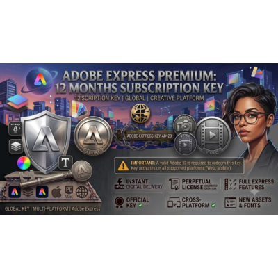 Adobe Express Premium – 12 месяцев подписки (ключ)