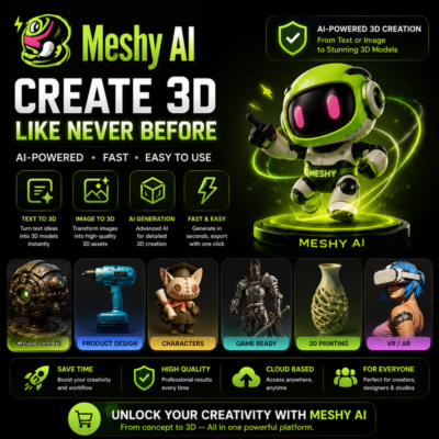 Генератор 3D-моделей и текстур Meshy AI | Подписка на 1 месяц | Приватный доступ | Мг