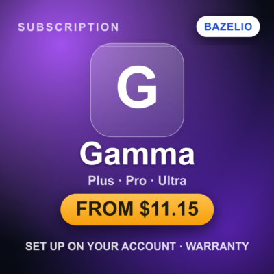 Gamma AI Plus / Pro / Ultra — подписка на ваш аккаунт · 1 месяц