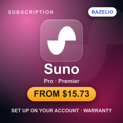 Suno Pro / Premier — подписка на ваш аккаунт · 1 или 12 месяцев