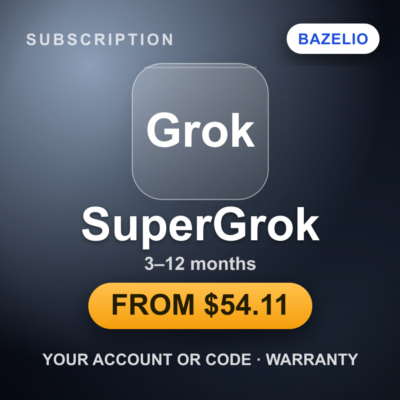 SuperGrok (xAI) — подписка · 3 или 12 месяцев · код или аккаунт