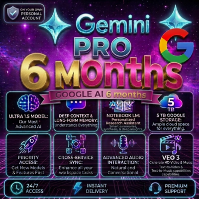 GEMINI AI PRO 6 MONTHS || VEO 3.1 + ANTIGRAVITY + BANANA + 5TB CLOUD ||
