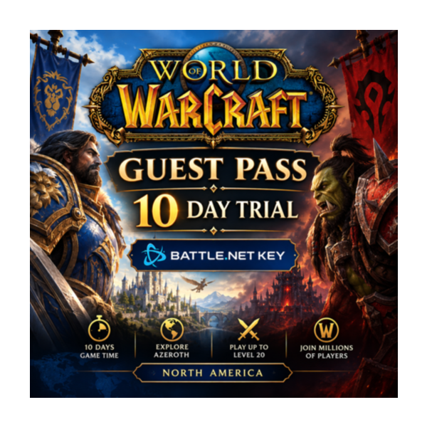 WoW: Guest Pass – пробная версия на 10 дней (Ключ Battle.net) – СЕВЕРНАЯ АМЕРИКА