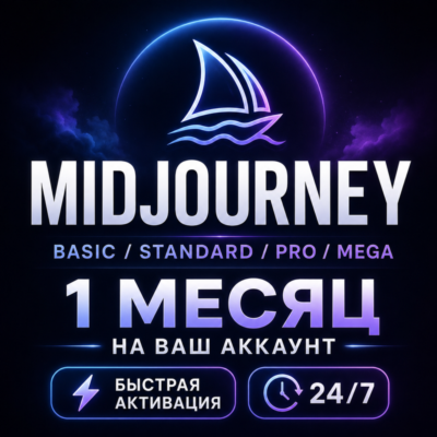 Midjourney | Basic / Standard / Pro / Mega | 1 месяц | На ваш аккаунт