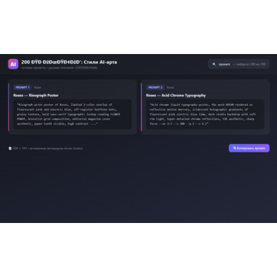 200 ПРОМПТОВ — СТИЛИ AI-АРТА | AI 2026 | ChatGPT MidJourney