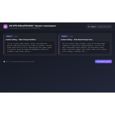 200 ПРОМПТОВ — ПРОМПТ-ИНЖИНИРИНГ | AI 2026 | ChatGPT MidJourney