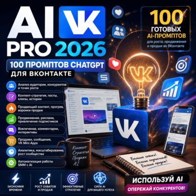 100 промптов ChatGPT для ВКонтакте — AI VK Pro 2026