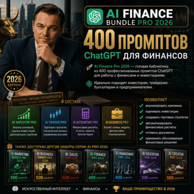 400 промптов ChatGPT для финансов — AI Finance Bundle Pro 2026