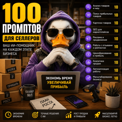 100 промптов ChatGPT для селлеров — AI Seller Pro 2026: товары, продажи