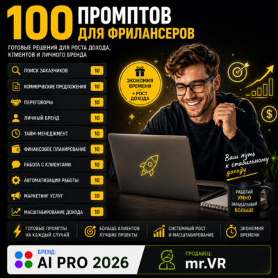 100 промптов ChatGPT для фрилансеров — AI Freelancer Pro 2026: заказы, клиенты