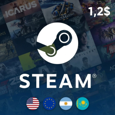 Steam карта пополнения 1,2 USD