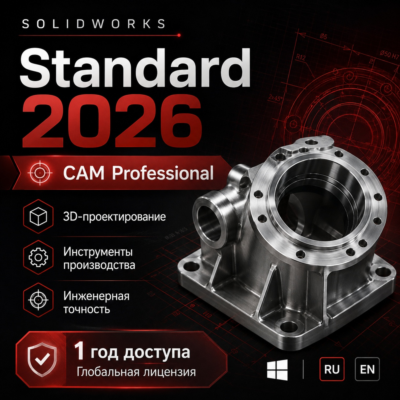 SOLIDWORKS 2026 Standard + CAM Professional | CAD/CAM на 1 год + Microsoft Office 202