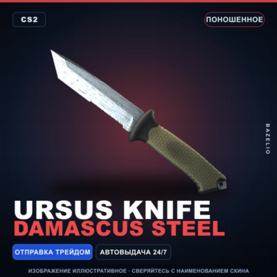 Медвежий нож | Damascus Steel | Поношенное · Скин Counter-Strike 2