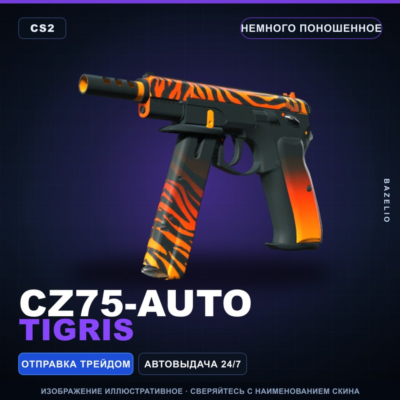 CZ75-Auto | Tigris | Немного поношенное · Скин Counter-Strike 2