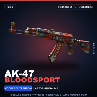 AK-47 | Bloodsport | Немного поношенное · Скин Counter-Strike 2