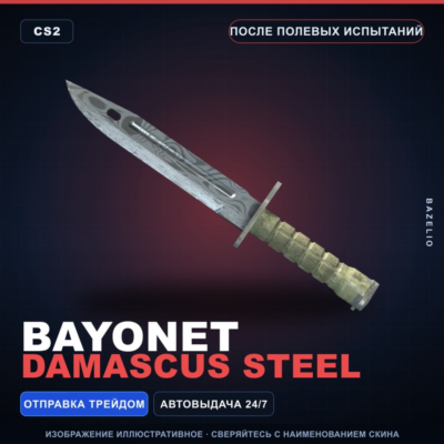★ Bayonet | Damascus Steel | После полевых испытаний · Скин Counter-Strike 2
