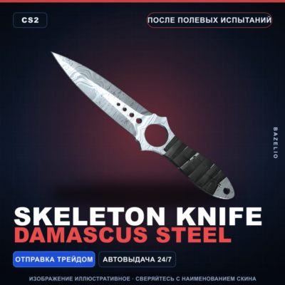 ★ Skeleton Knife | Damascus Steel | После полевых испытаний · Скин Counter-Strike 2