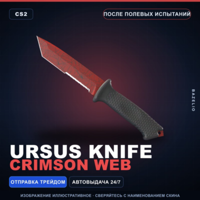★ Ursus Knife | Crimson Web | После полевых испытаний · Скин Counter-Strike 2