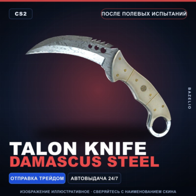 ★ Talon Knife | Damascus Steel | После полевых испытаний · Скин Counter-Strike 2