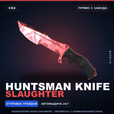 ★ Huntsman Knife | Slaughter | Прямо с завода · Скин Counter-Strike 2