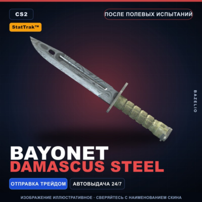 ★ StatTrak™ Bayonet | Damascus Steel | После полевых испытаний · Скин CS2