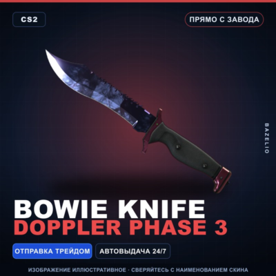 ★ Bowie Knife | Doppler Phase 3 | Прямо с завода · Скин Counter-Strike 2