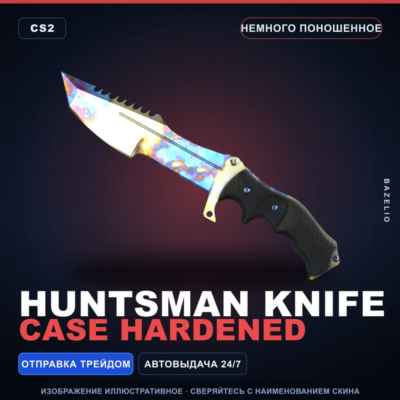 ★ Huntsman Knife | Case Hardened | Немного поношенное · Скин Counter-Strike 2