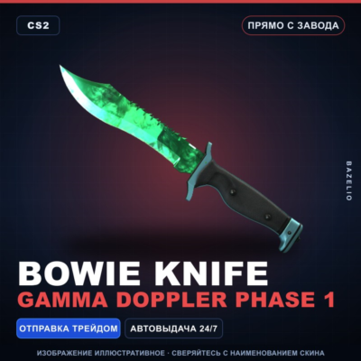 ★ Bowie Knife | Gamma Doppler Phase 1 | Прямо с завода · Скин Counter-Strike 2