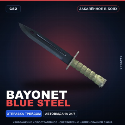 ★ Bayonet | Blue Steel | Закалённое в боях · Скин Counter-Strike 2