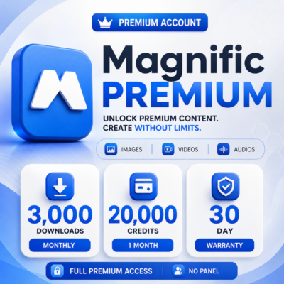 Премиум-аккаунт Magnific | 3000 загрузок + 20 000 кредитов | 30-дневная гарантия