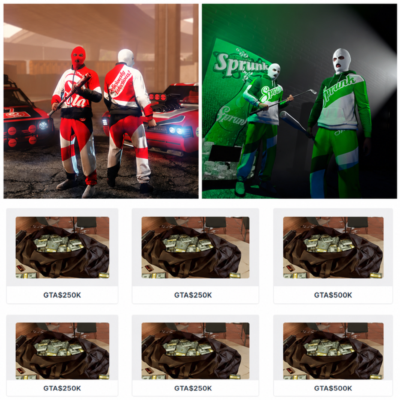 GTA 5💎eCola Tracksuit + Sprunk Sweatsui GTA$2000K💎Август 2026 Twitch Drop