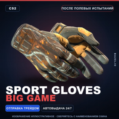 ★ Sport Gloves | Big Game | После полевых испытаний · Скин Counter-Strike 2
