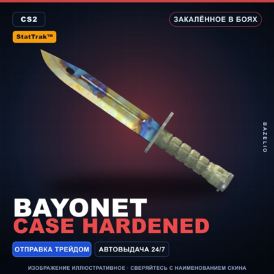 ★ StatTrak™ Bayonet | Case Hardened | Закалённое в боях · Скин Counter-Strike 2