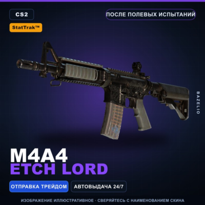StatTrak™ M4A4 | Etch Lord | После полевых испытаний · Скин Counter-Strike 2
