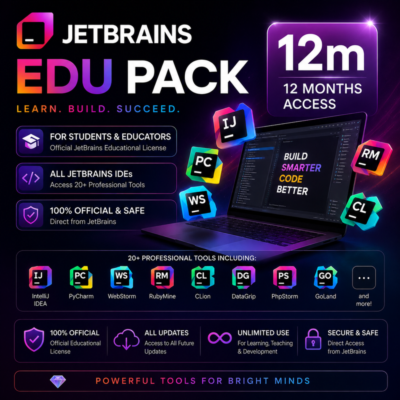 Студенческий пакет JetBrains – 1 год | Личный аккаунт | +17 премиум-продуктов