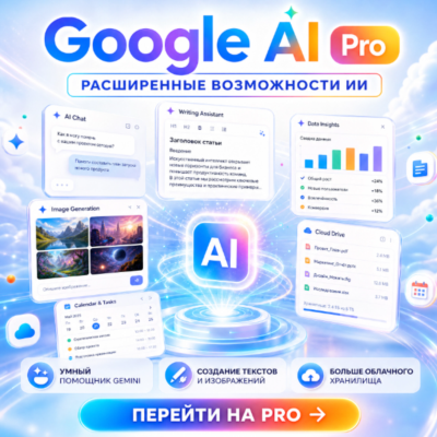 Google AI Pro / Gemini 3.1 Pro | 12 месяцев | Подписка | Членство