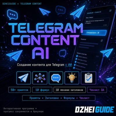 DzheiGuide | Веб-программа для создания Telegram-контента с ИИ