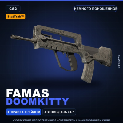 StatTrak™ FAMAS | Doomkitty | Немного поношенное · Скин Counter-Strike 2