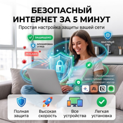 DNS — защищённый DNS-сервис с фильтрацией рекламы и трекеров