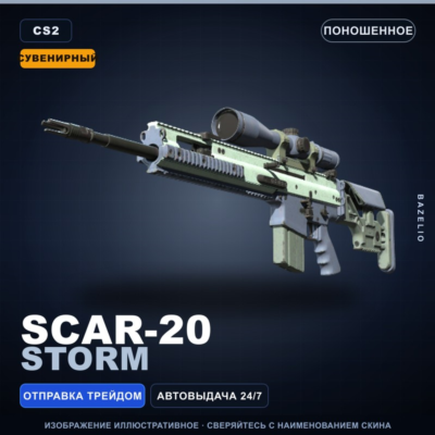 Сувенирный SCAR-20 | Storm | Поношенное · Скин Counter-Strike 2