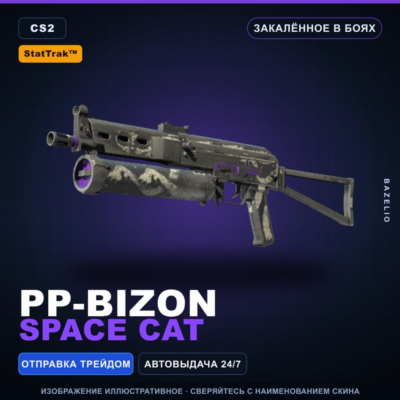 StatTrak™ PP-Bizon | Space Cat | Закалённое в боях · Скин Counter-Strike 2