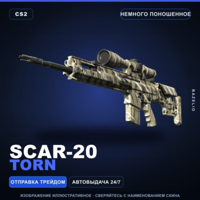SCAR-20 | Torn | Немного поношенное · Скин Counter-Strike 2