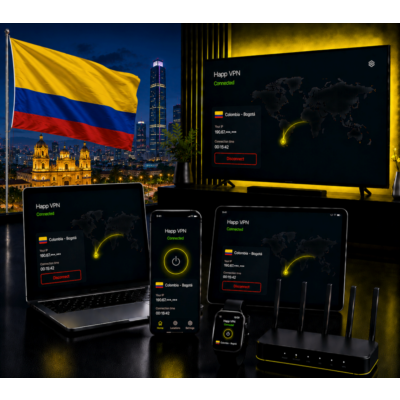 Happ VPN | Колумбия 🇨🇴 Статический IP | Защита от DPI | Доступ ИИ | 10 Гбит/с 🚀