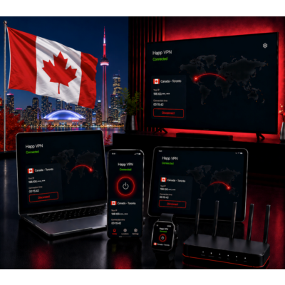 Happ VPN | Канада 🇨🇦 Статический IP | Защита от DPI | Доступ ИИ | 10 Гбит/с 🚀