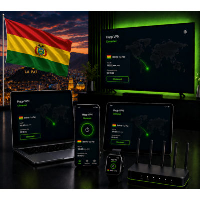 Happ VPN | Боливия 🇧🇴 Статический IP | Защита от DPI | Доступ ИИ | 10 Гбит/с 🚀