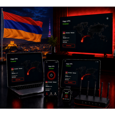 Happ VPN | Армения 🇦🇲 Статический IP | Защита от DPI | Доступ ИИ | 10 Гбит/с 🚀