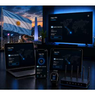 Happ VPN | Аргентина 🇦🇷 Статический IP | Защита от DPI | Доступ ИИ | 10 Гбит/с 🚀