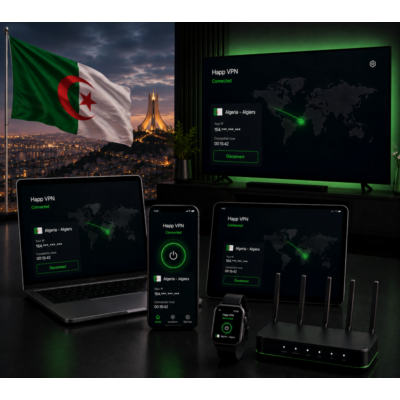 Happ VPN | Алжир 🇩🇿 Статический IP | Защита от DPI | Доступ ИИ | 10 Гбит/с 🚀